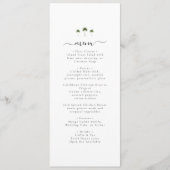 Palm Tree Elegant Script Modern Tropical Wedding メニュー (正面)