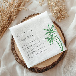 Palm Tree Fun Facts About The Newlyweds Wedding スタンダードカクテルナプキン