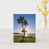 Palm Tree Hasshuss Silhouette Of You考え Card カード (黄色い花)