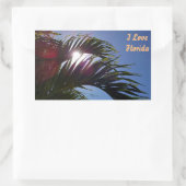 Palm tree I Love Floridaスタンプ 長方形シール (バッグ)