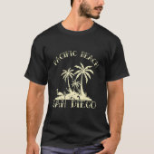 Palm Tree Island Pacific Beach San Diego Tシャツ (正面)