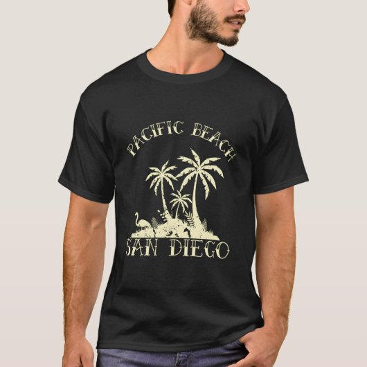 Palm Tree Island Pacific Beach San Diego Tシャツ (正面)