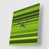 Palm Tree Leafテクスチャ スクエア壁時計 (傾斜)