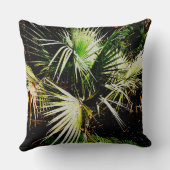 Palm Tree leaves pattern chic tropical クッション (裏面)