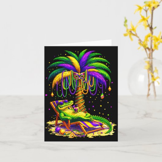 Palm Tree Mardi Gras Hawaiian Trocal Louisiana All カード (黄色い花)