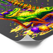 Palm Tree Mardi Gras Hawaiian Trocal Louisiana All ポスター (角)