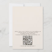 Palm Tree Minimalist Destination QR Code Wedding 招待状 (裏面)