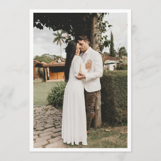 Palm Tree Monogram Photo Beach Engagement Party 招待状 (裏面)