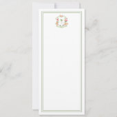 Palm Tree Monogram Tropical Wedding Menu Card 招待状 (裏面)