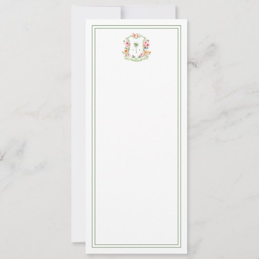 Palm Tree Monogram Tropical Wedding Menu Card 招待状 (裏面)