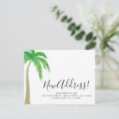 Palm Tree New Address Moving 案内ポストカード (スタンド正面)