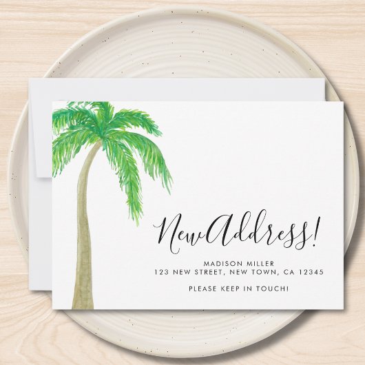 Palm Tree New Address Moving  案内状