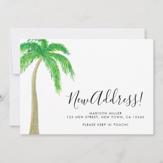 Palm Tree New Address Moving  案内状 (正面)