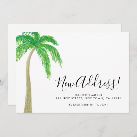 Palm Tree New Address Moving  案内状 (正面/裏面)