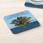 Palm Tree Ocean Escape | Family Name & Trip Year コースター (左側)