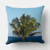 Palm Tree & Ocean Photo | Custom Family Name/Year クッション (裏面)