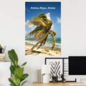 Palm Tree on the Riviera Maya, Mexicoポスター ポスター (ホームオフィス)