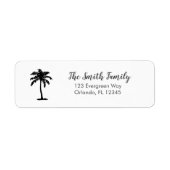 Palm Tree Painting Art Address Label ラベル (正面)