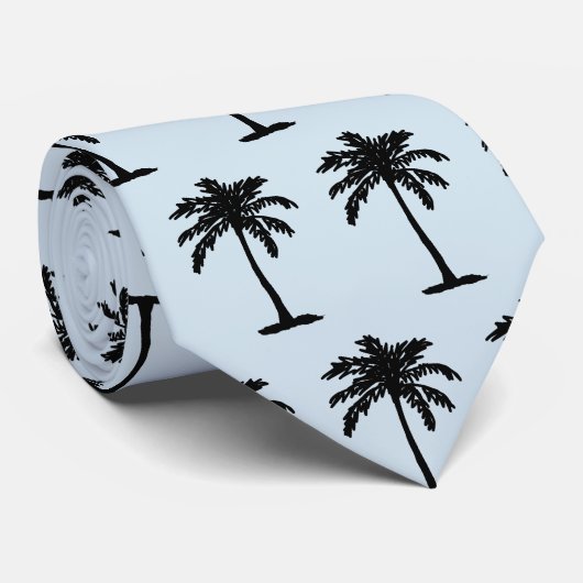 Palm Tree Painting Coastal Beach Pattern ネクタイ (ロール)