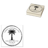 Palm Tree Personalised Return Address ラバースタンプ (押印)