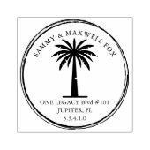 Palm Tree Personalised Return Address ラバースタンプ (インプリント)