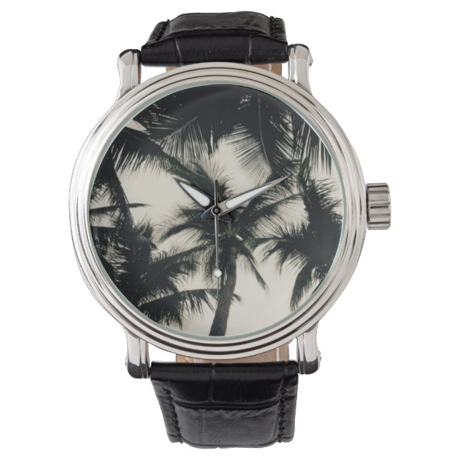 Palm Tree Photo Watch by Willowcatdesigns 腕時計 (正面)
