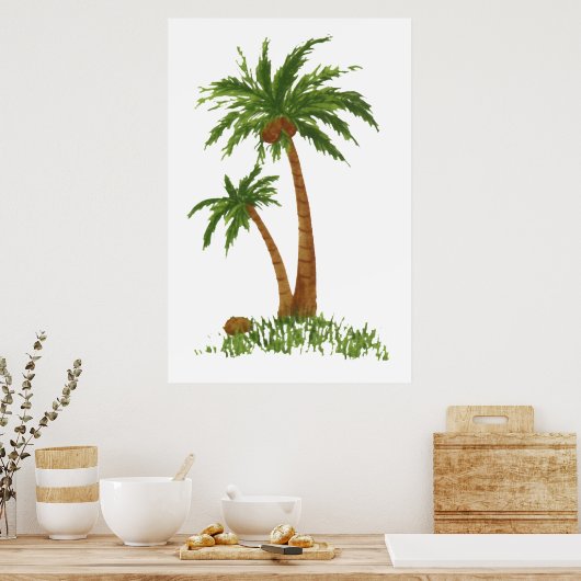 PALM TREE POSTER 24X36" ポスター (キッチン)