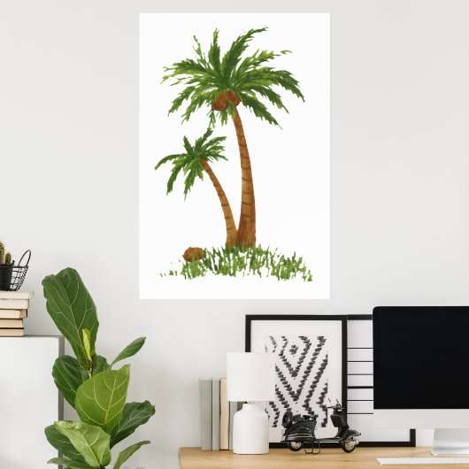PALM TREE POSTER 24X36" ポスター (ホームオフィス)