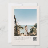 Palm Tree QR Code Photo Wedding Invitation 招待状 (裏面)