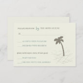 Palm tree -rsvpカード 出欠カード (正面/裏面)