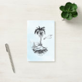 Palm Tree & Seagull on Post-it notes ポストイット (オフィス)