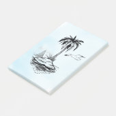 Palm Tree & Seagull on Post-it notes ポストイット (アングル)