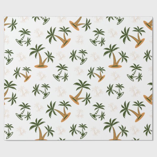 Palm tree seamless pattern ラッピングペーパー (フラット)