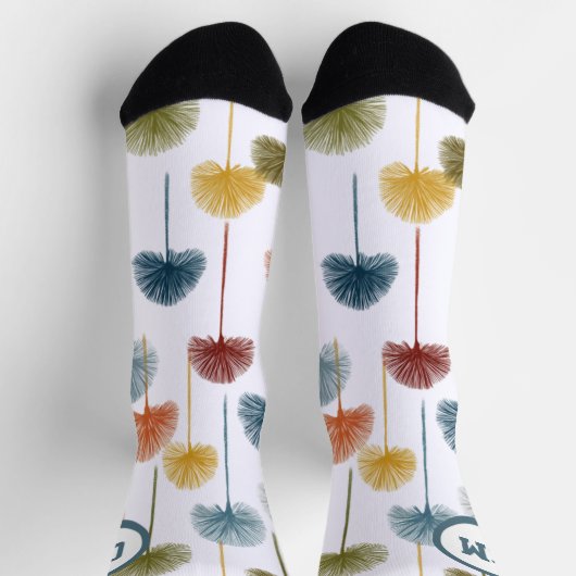 Palm Tree Socks Crew Socks for men or women ソックス (上部)
