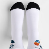 Palm Tree Sunset Beach Crew Socks ソックス (上部)