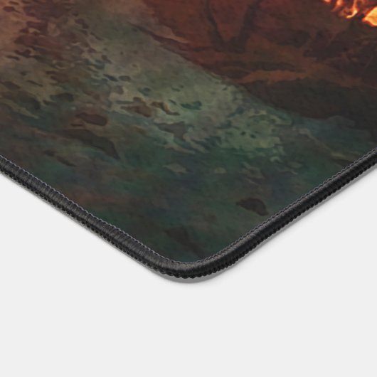 Palm Tree Sunset Beach Desk Mat デスクマット (コーナー)