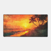 Palm Tree Sunset Beach Desk Mat デスクマット (正面)