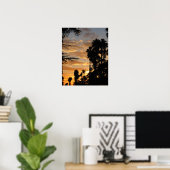 Palm Tree Sunset Los Angeles Poster ポスター (ホームオフィス)