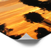Palm Tree Sunset Los Angeles Poster ポスター (角)