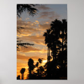 Palm Tree Sunset Los Angeles Poster ポスター (正面)
