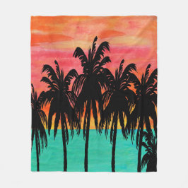 Palm tree throw blaket フリースブランケット