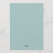 Palm Tree Tropical Beach Birthday Party  招待状 (裏面)