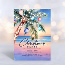 Palm Tree Tropical Beach Christmas