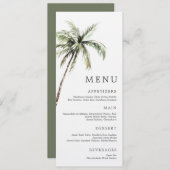 Palm Tree Tropical | Minimal Wedding Serif Menu 招待状 (正面/裏面)