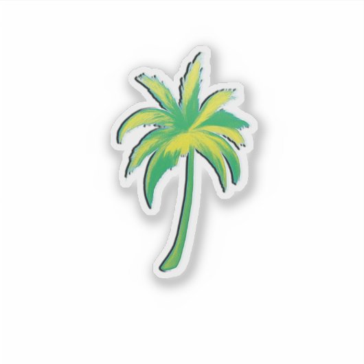 Palm Tree - tropical palm tree sticker シール (正面)