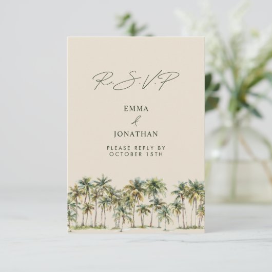 Palm Tree Wedding RSVP Tropical Destination coast (スタンド正面)