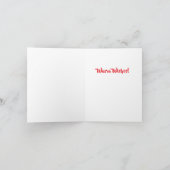 Palm Tree with Holiday Lights "Happy Holidays" カード (内部)