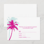 Palm Treesの結婚応答カード 出欠カード (正面/裏面)