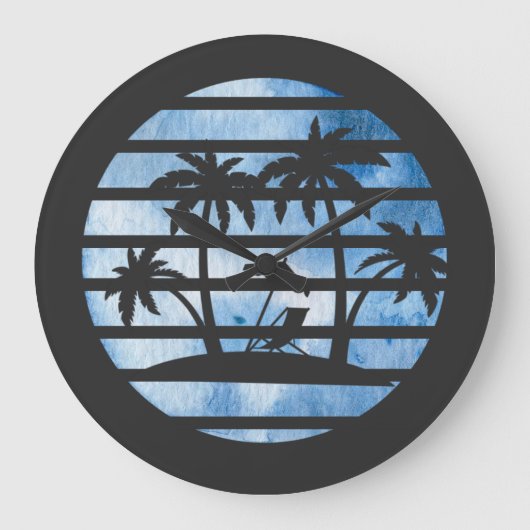 PALM TREES ラージ壁時計 (正面)