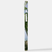 Palm Trees、写真、名前Blue Script iPhoneケース (左側面)